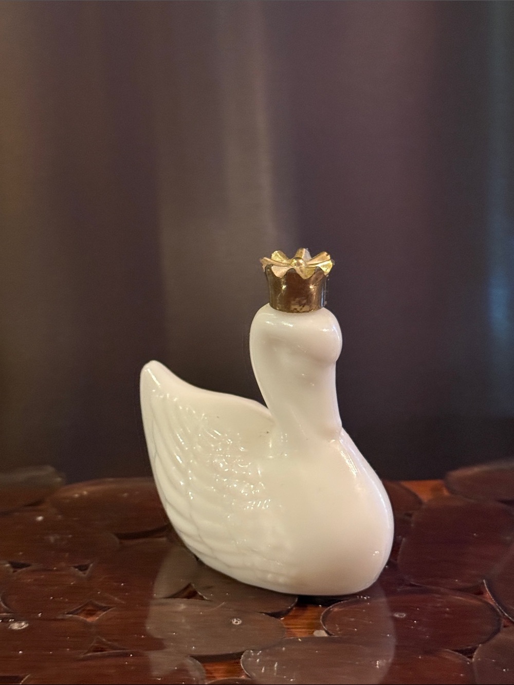 Avon Milk Glass Ceramic Swan
